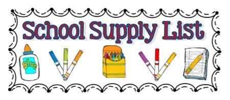 2024 Classroom Supply List